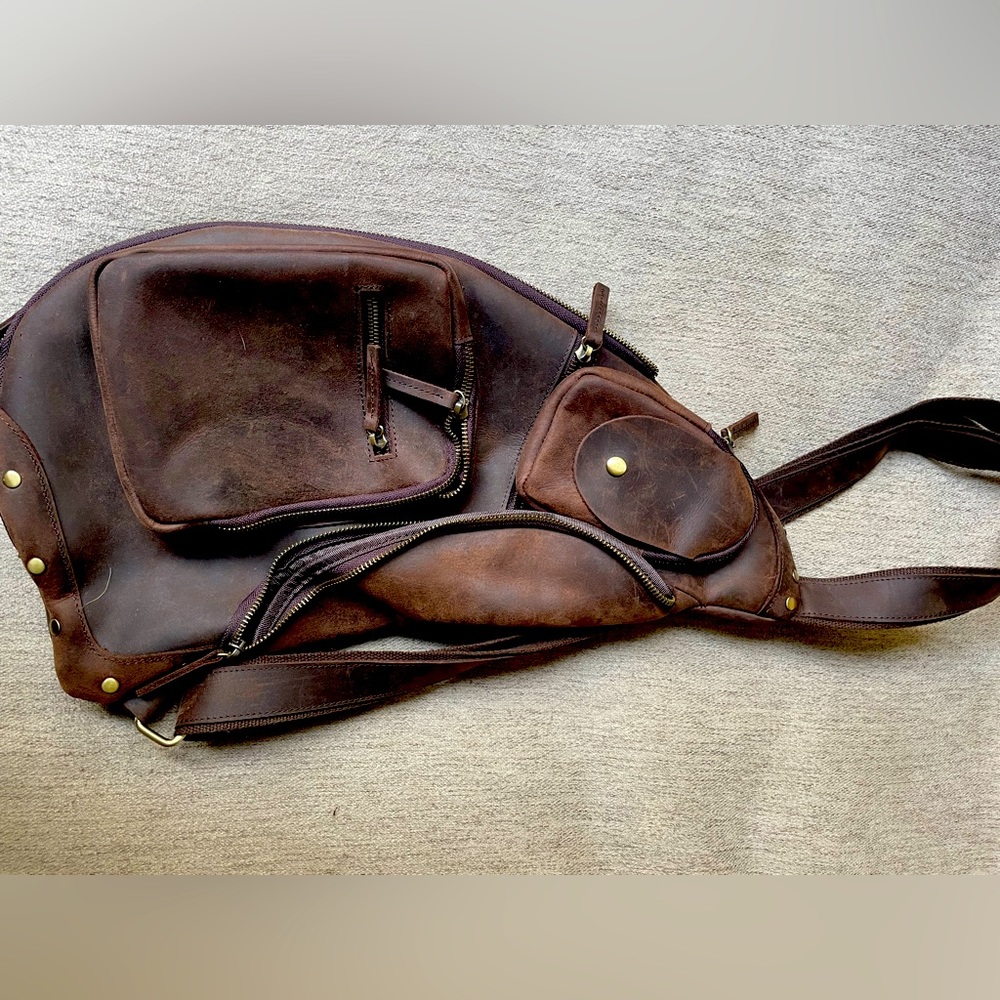 !!!!!CUSTOM BROWN LEATHER BAG!!!!!